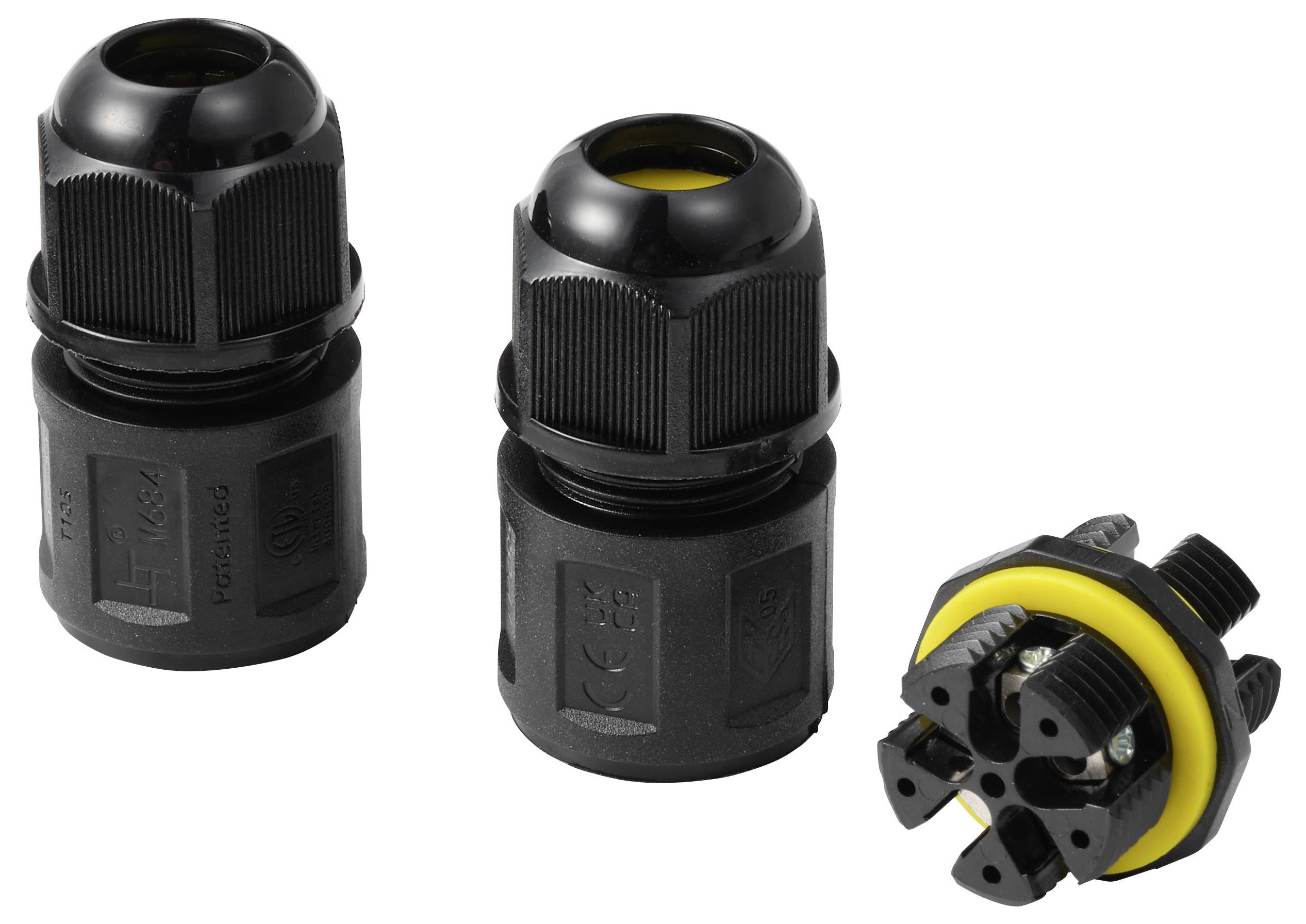 TRU COMPONENTS Kabelverbinder IP68 wasserdicht, Schraubkontakt 5 polig, 0,5 - 2,5 mm² TC-14745224 Schwarz TRU COMPONENTS Inhalt: 1 St.