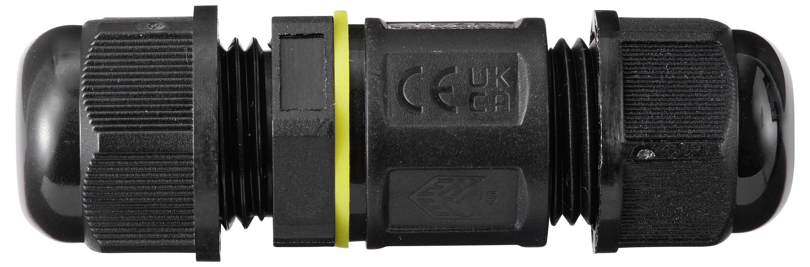 TRU COMPONENTS Kabelverbinder IP68 wasserdicht, Schraubkontakt 2polig, 0,5 - 1,5mm² TC-14745232 Schwarz Inhalt