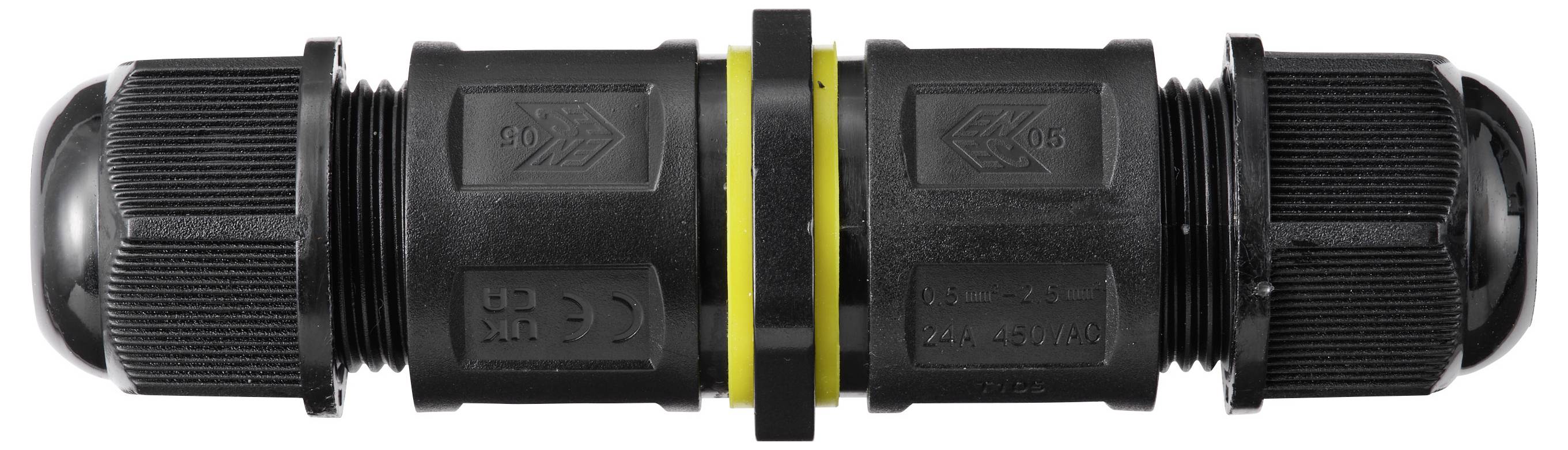 TRU COMPONENTS Kabelverbinder IP68 wasserdicht, push-In 3polig, 0,5 - 2,5 mm² TC-14745240 Schwarz TRU COMPONENTS Inhalt: 1 St.