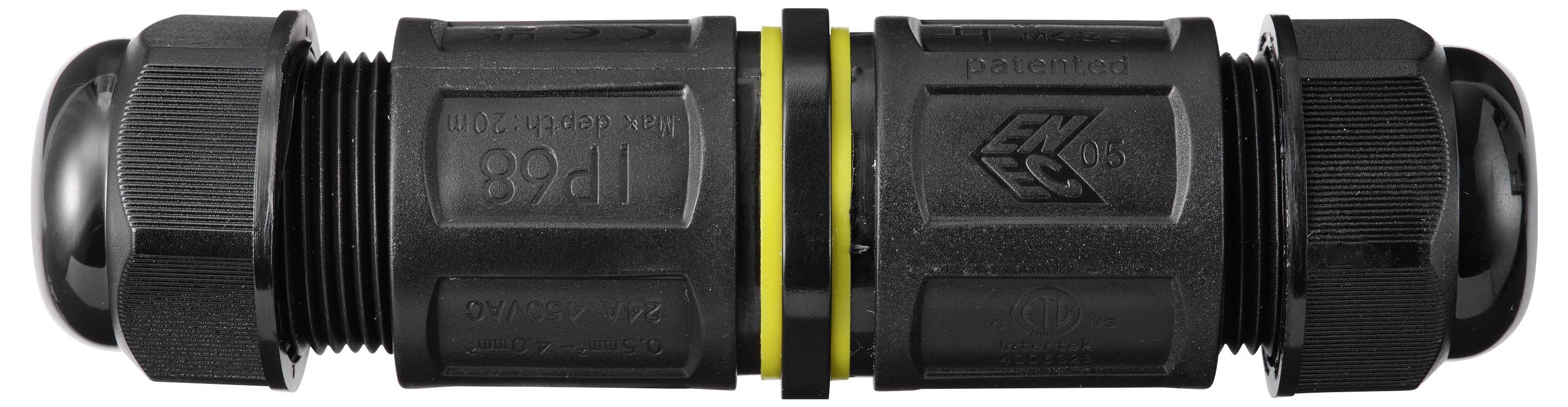 TRU COMPONENTS Kabelverbinder IP68 wasserdicht, push-In 5polig, 0,5 - 4,0mm² TC-14745244 Schwarz Inhalt: 1St.
