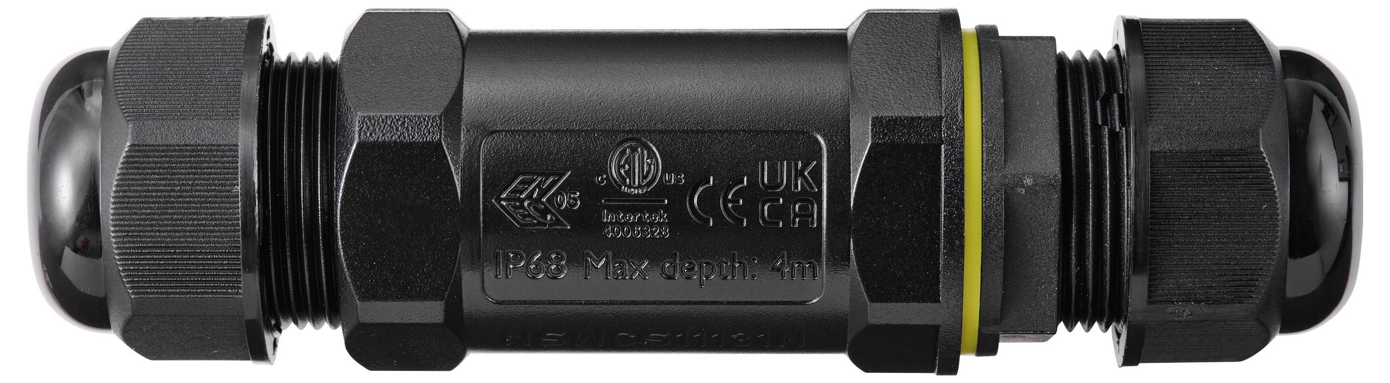 TRU COMPONENTS Kabelverbinder IP68 wasserdicht, Schraubkontakt 5polig, 0,5 - 4,0mm² TC-14745248 Schwarz Inhalt: 1St.