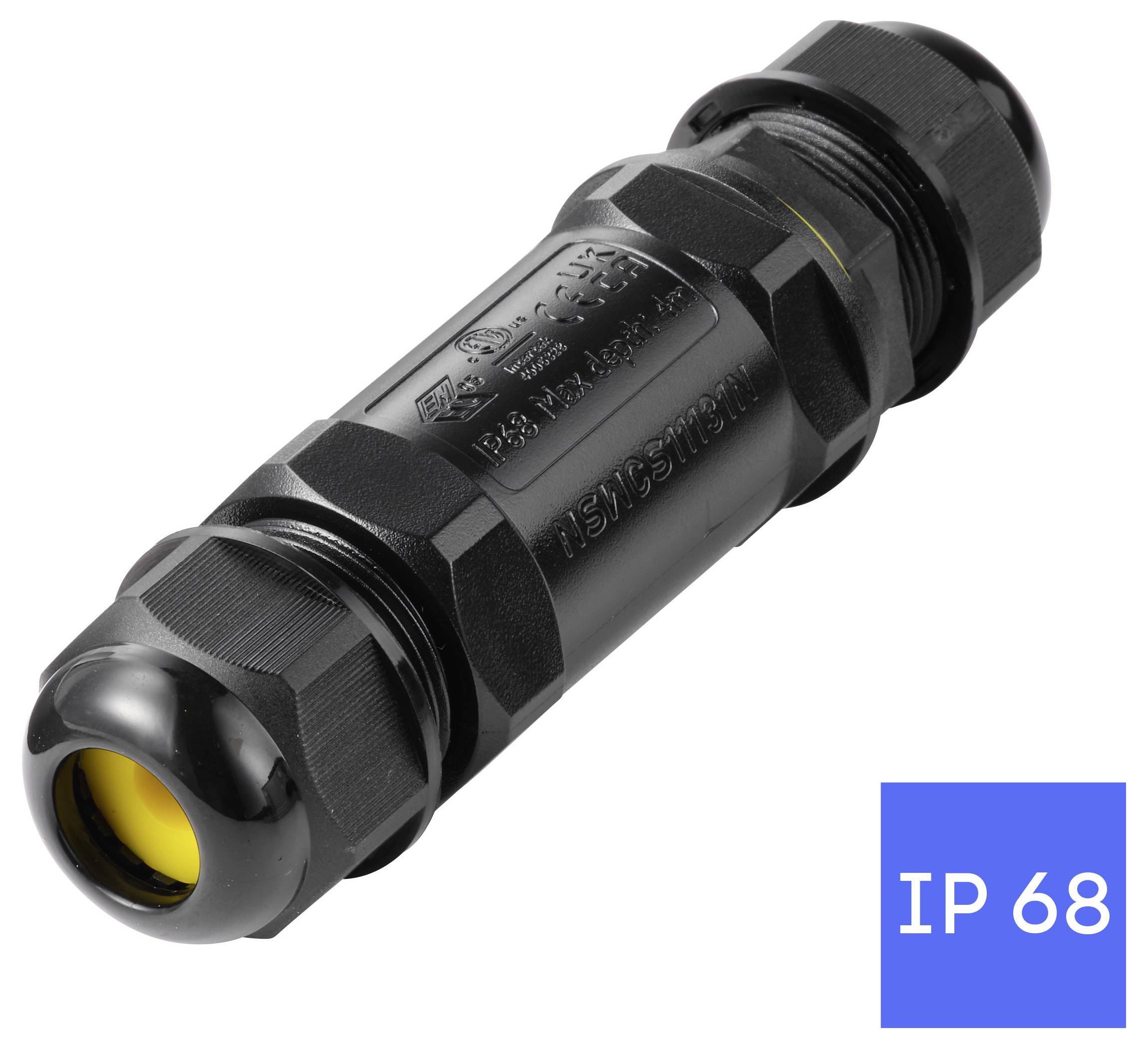TRU COMPONENTS Kabelverbinder IP68 wasserdicht, Schraubkontakt 5polig, 0,5 - 4,0mm² TC-14745248 Schwarz Inhalt: 1St.
