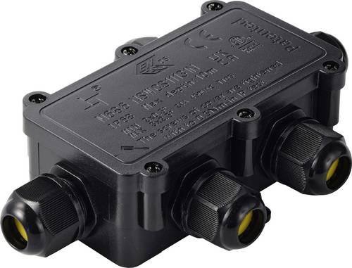TRU COMPONENTS Abzeigdose IP68 wasserdicht, 5 Eingänge, 0,5 - 2,5 mm² TC-14745284 Schwarz TRU COMPO