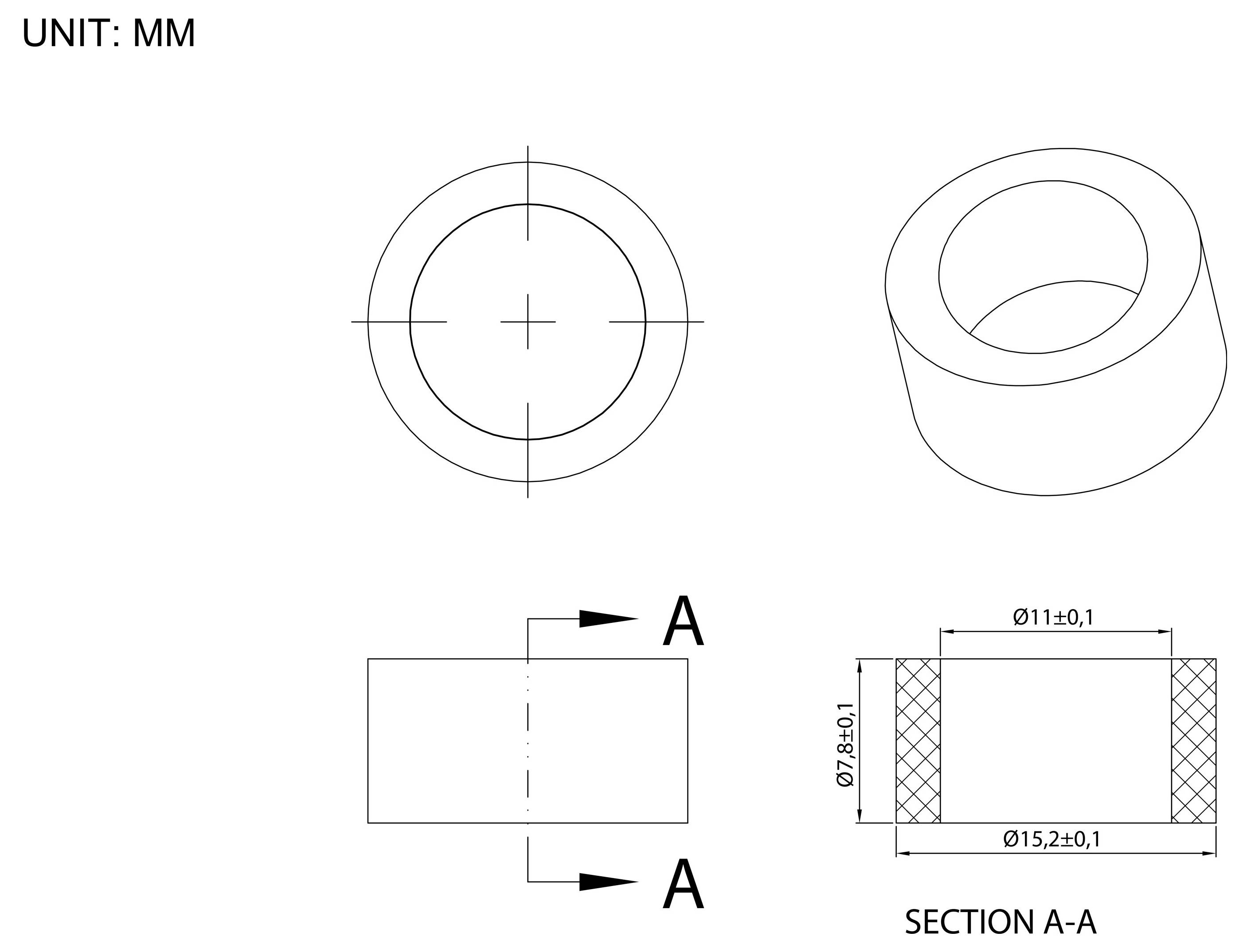 TRU COMPONENTS Flacher Gummidichtungsstopfen M20 (Kabeldurchmesser 6 - 11 mm) TC-14745296 Gelb Inhalt