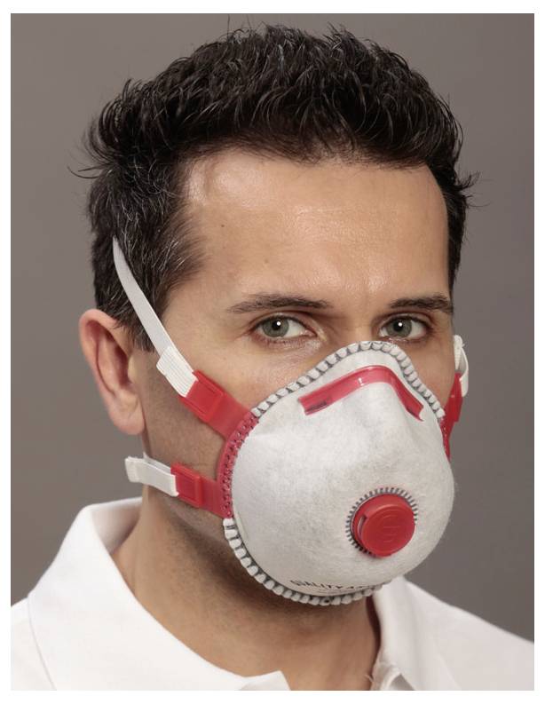 Ekastu Mandil FFP3 412888 Feinstaubmaske mit Ventil FFP3 5 St. EN 149:2001
