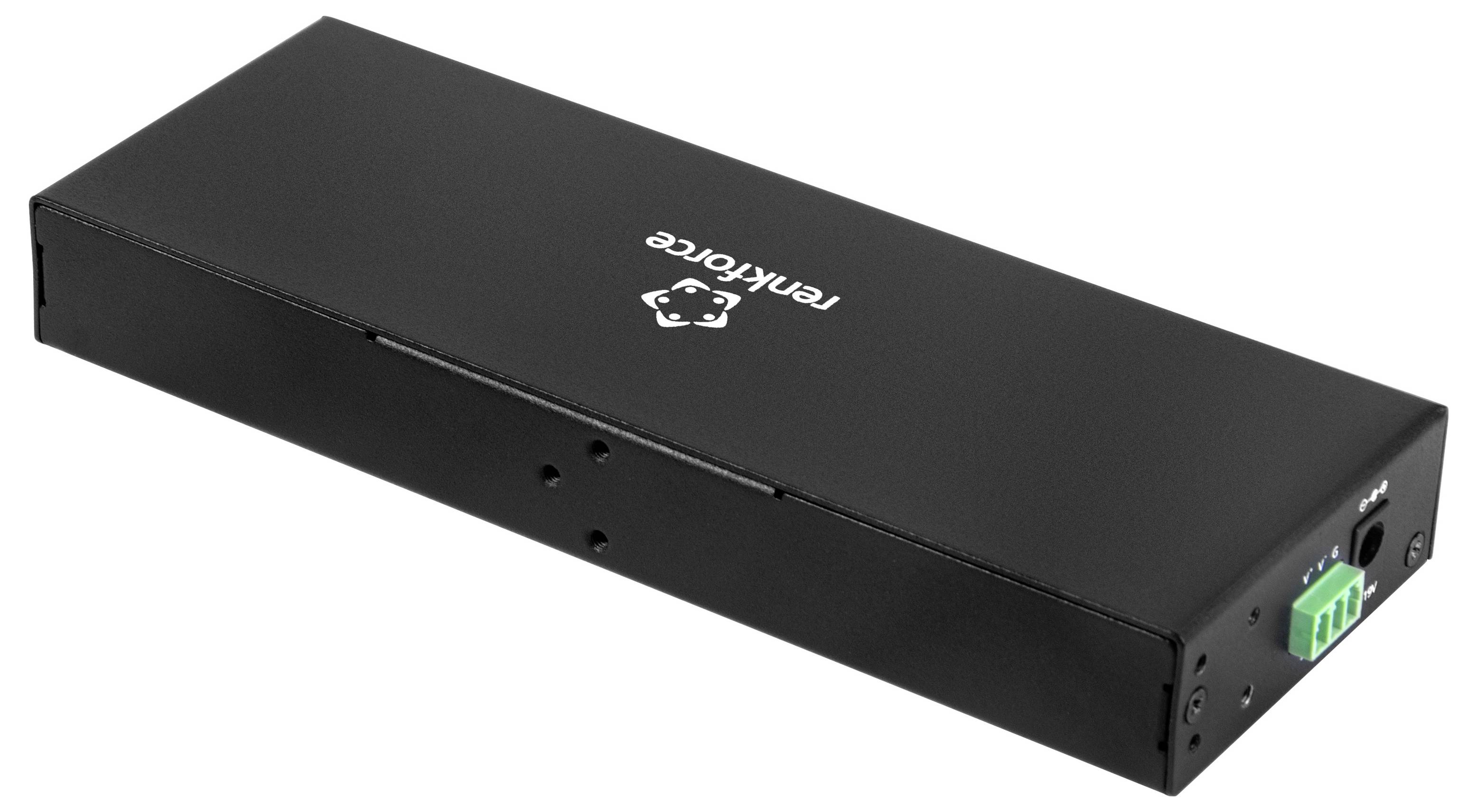 Schwarzes rechteckiges Hardware-Gehäuse mit „tenFone