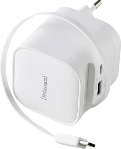 Intenso Power Adapter W65ACIC GaN white USB Ladegerät 65 W 1x USB-C® Weiß Steckdose