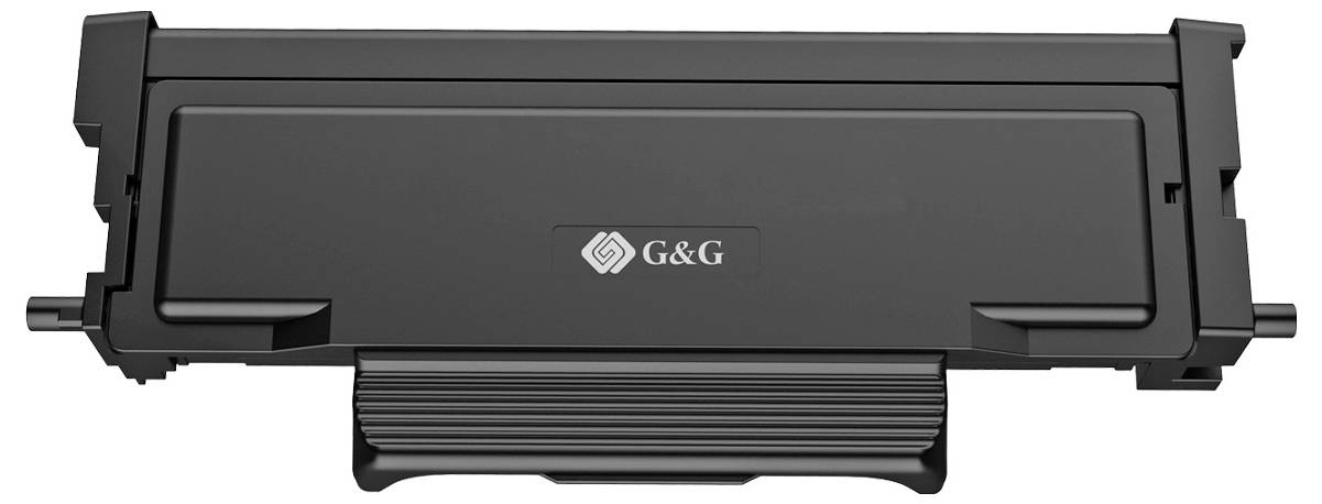 Schwarze Tonerpatrone mit dem G&G-Logo auf der Oberfläche; geeignet zur Verwendung in Laserdruckern.