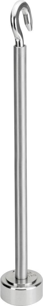 Ein silberner Metallanker mit zylindrischem Griff und abgerundeter Basis. Könnte zum Greifen oder Heben verwendet werden.