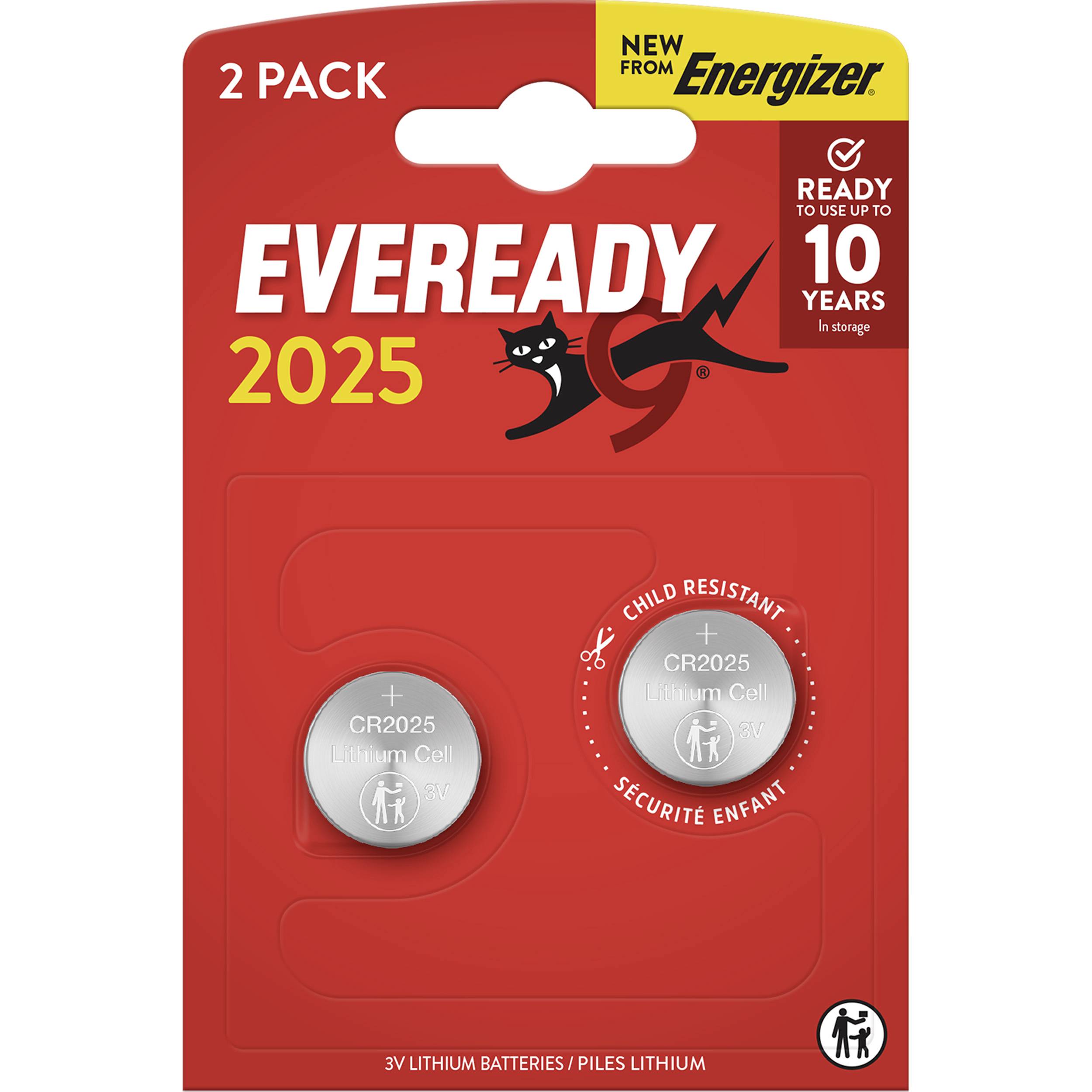 Eveready Knopfzelle CR2025 3V 2 St. E304439300