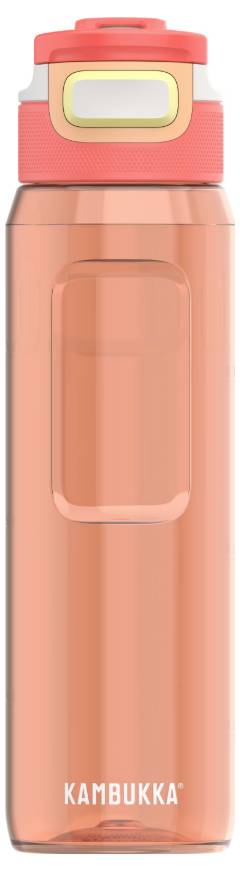 Ein schlankes, orange elektronisches Gerät mit 