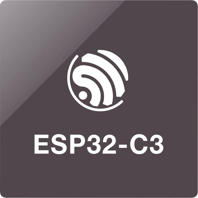 Logo des ESP32-C3 mit einem stilisierten Wi-Fi-Symbol über dem Text „ESP32-C3