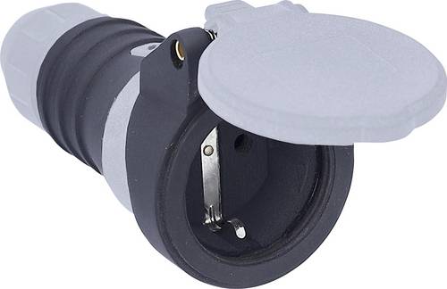 AS Schwabe 62311 Schutzkontaktkupplung 230 V Schwarz, Grau IP54