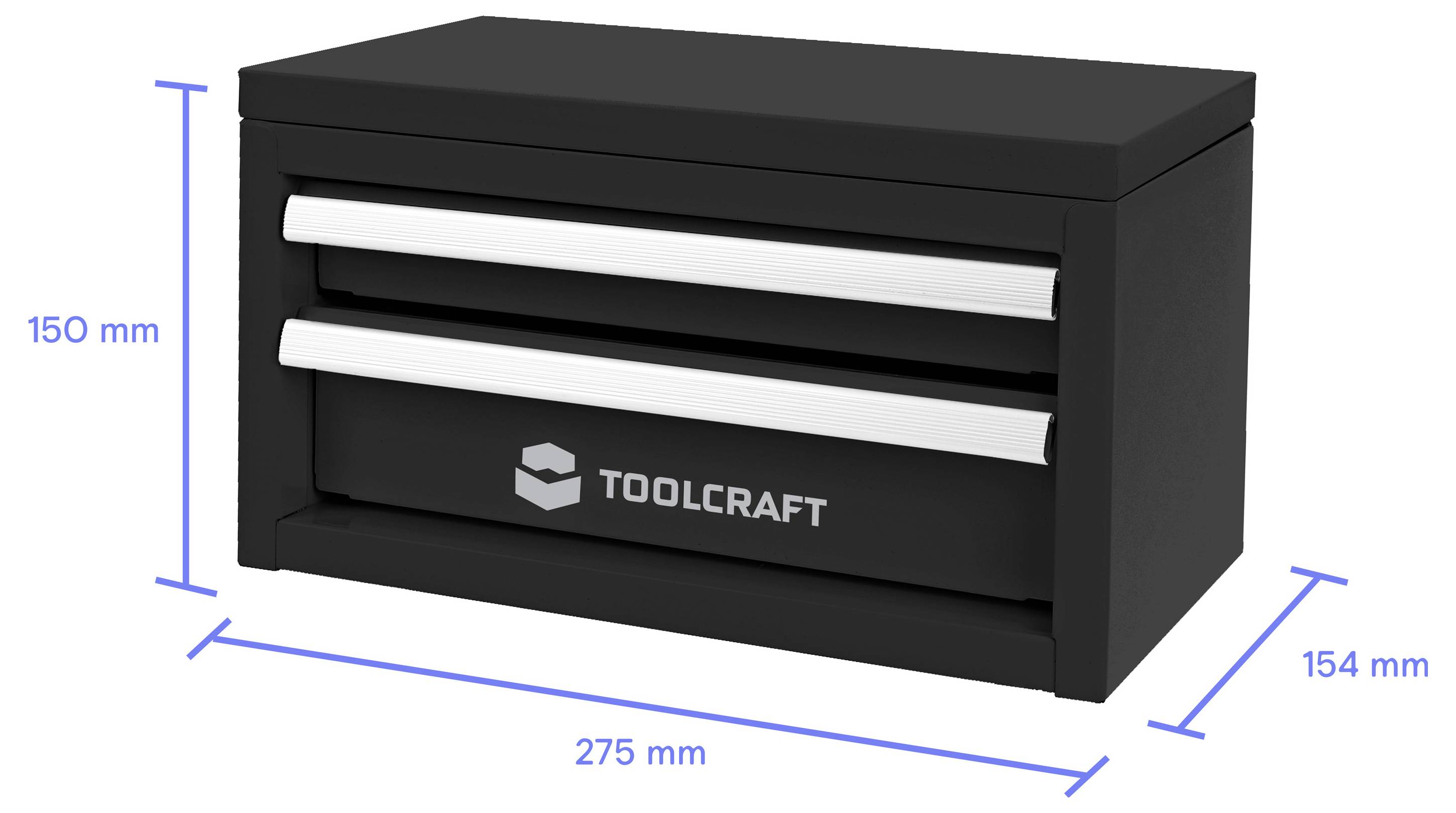 TOOLCRAFT TO-11147307 Werkzeugkasten unbestückt Stahl Black