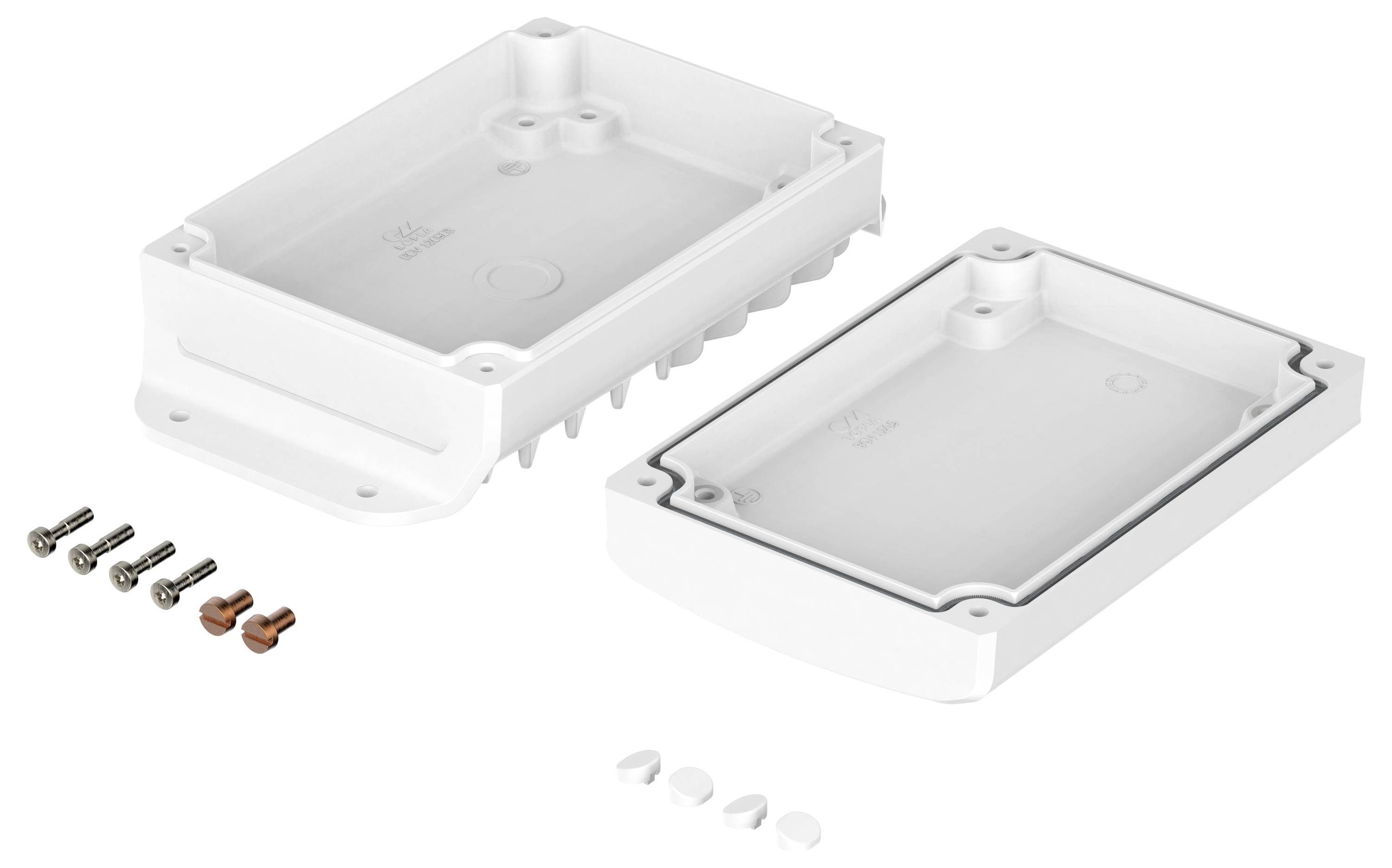 Bopla BoVersa 48142203.HMT3 Industrie-Gehäuse (L x B x H) 162 x 88 x 45.5mm Aluminium Weiß 1St.