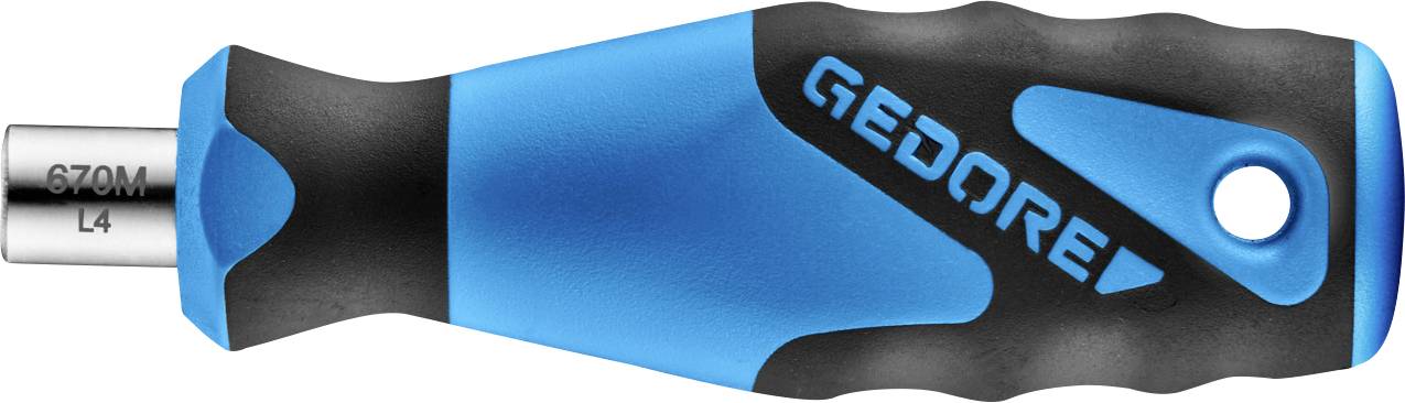 Ein blau und schwarz gefärbter Drehmomentschraubendreher mit „GEDORE