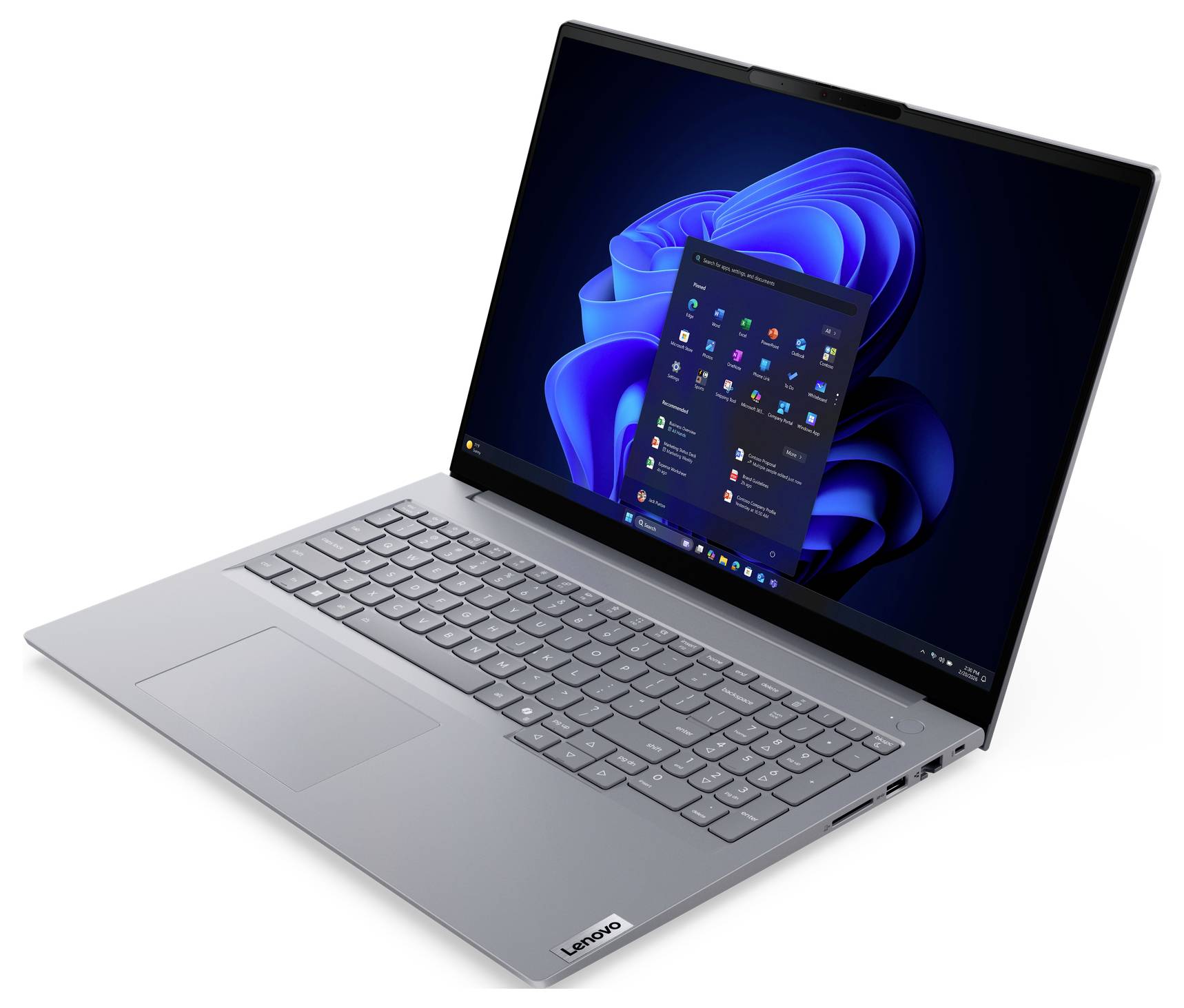 Lenovo Notebook ThinkBook 16 G9 40.6cm (16 Zoll) WUXGA AMD Ryzen 7 250 32GB RAM 1TB SSD AMD AMD Radeon Nicht verfügbar Grau 21UT00