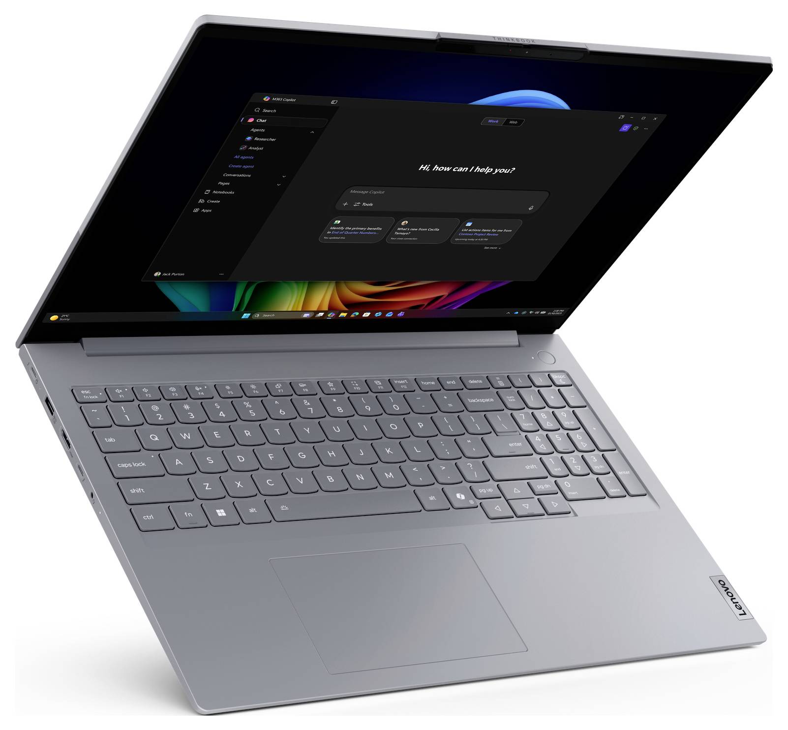 Lenovo Notebook ThinkBook 16 G9 40.6 cm (16 Zoll) WUXGA Intel® Core™ Ultra 5 325 32 GB RAM 512 GB SSD Deutsch, QWERTZ Intel Intel-Grafik Nicht v