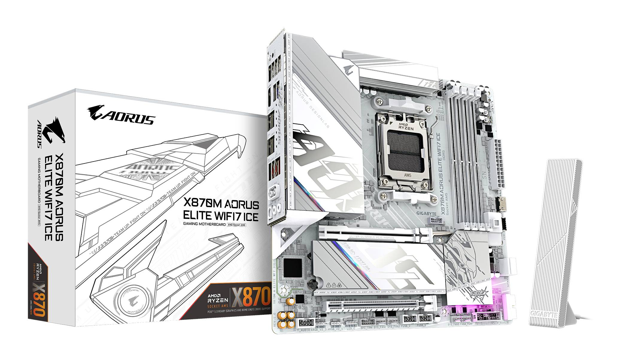Gigabyte X870M A ELITE WF7 ICE AM5 Mainboard