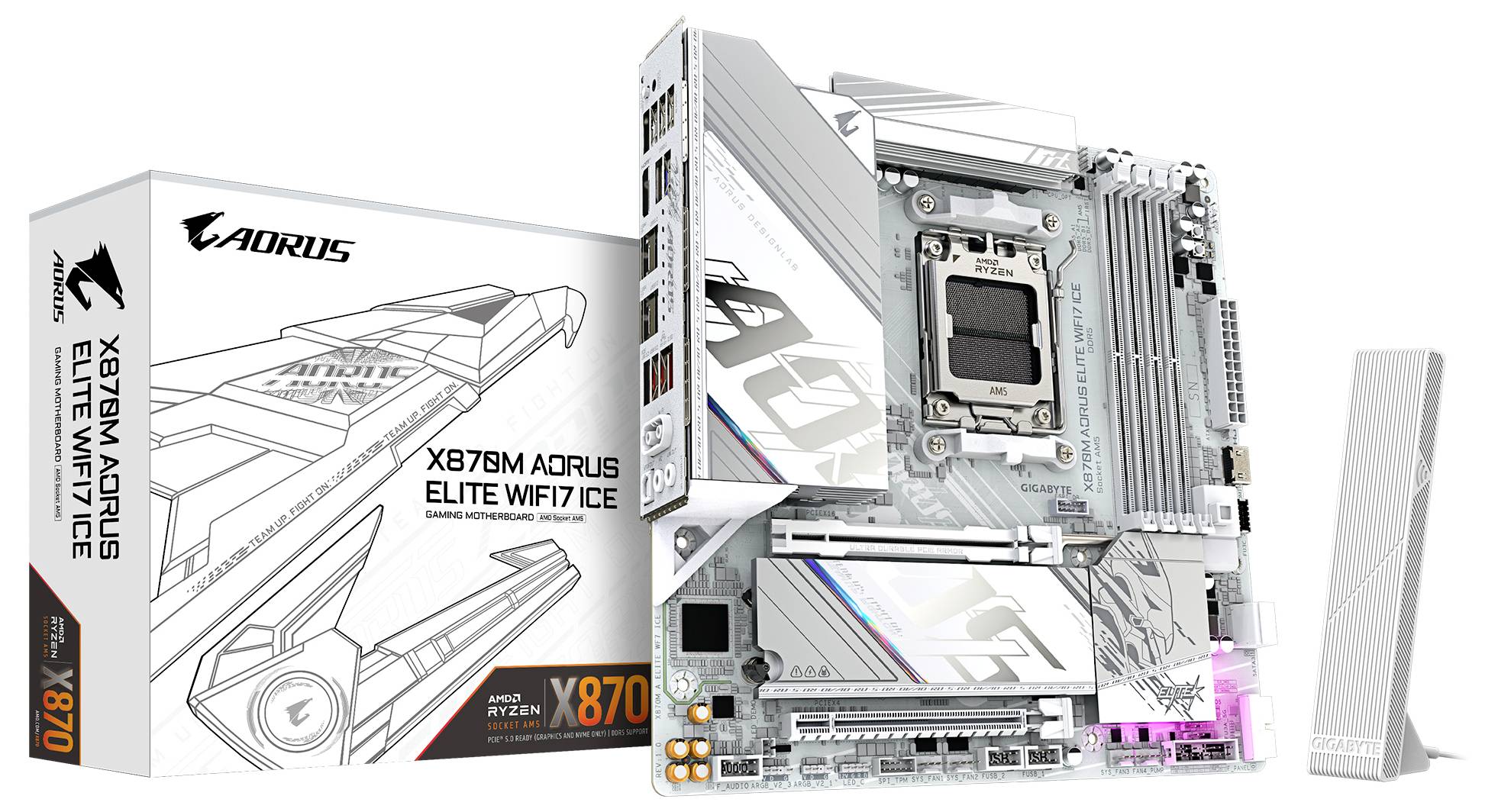 Gigabyte X870M A ELITE WF7 ICE AM5 Mainboard