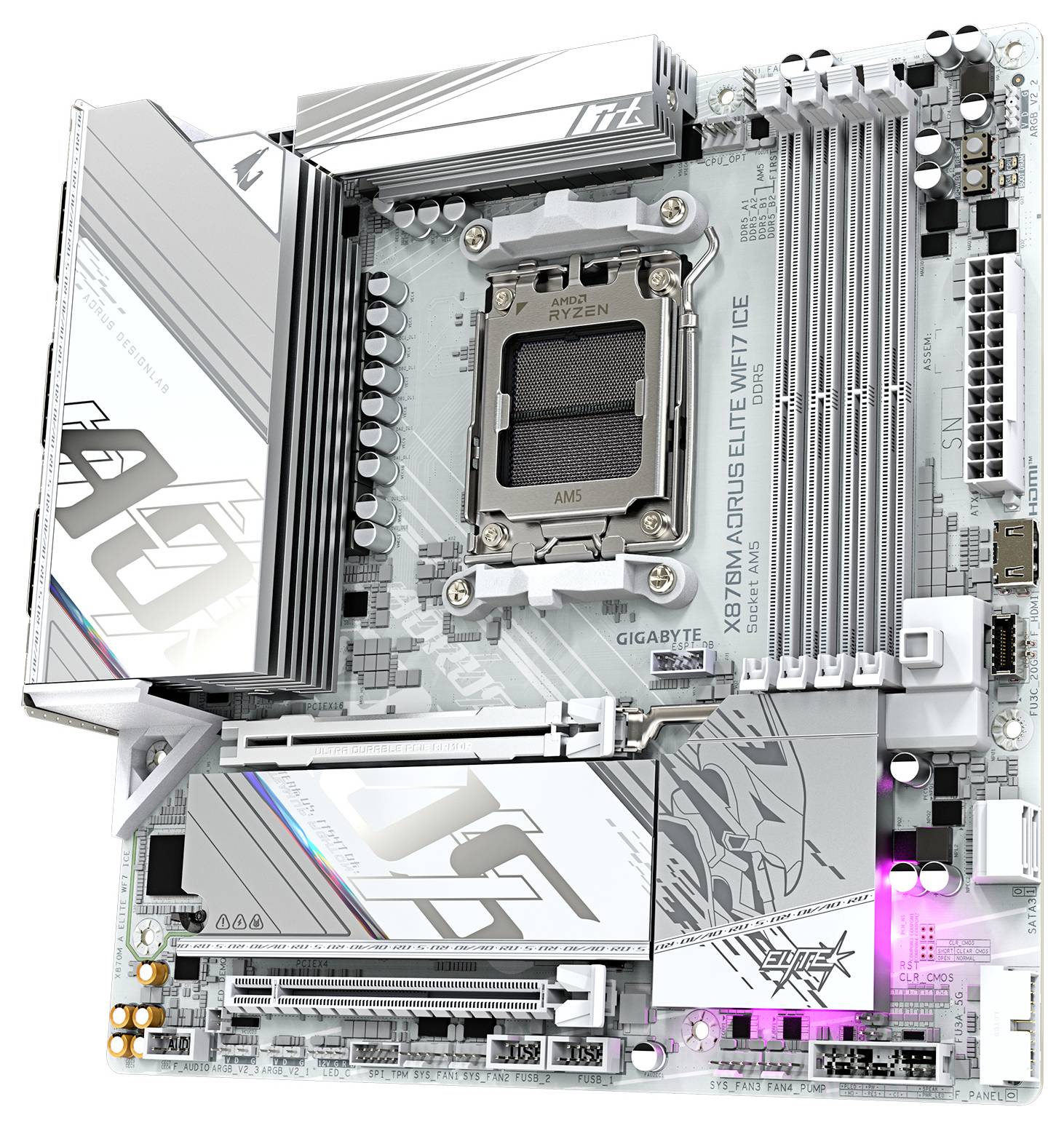 Gigabyte X870M A ELITE WF7 ICE AM5 Mainboard