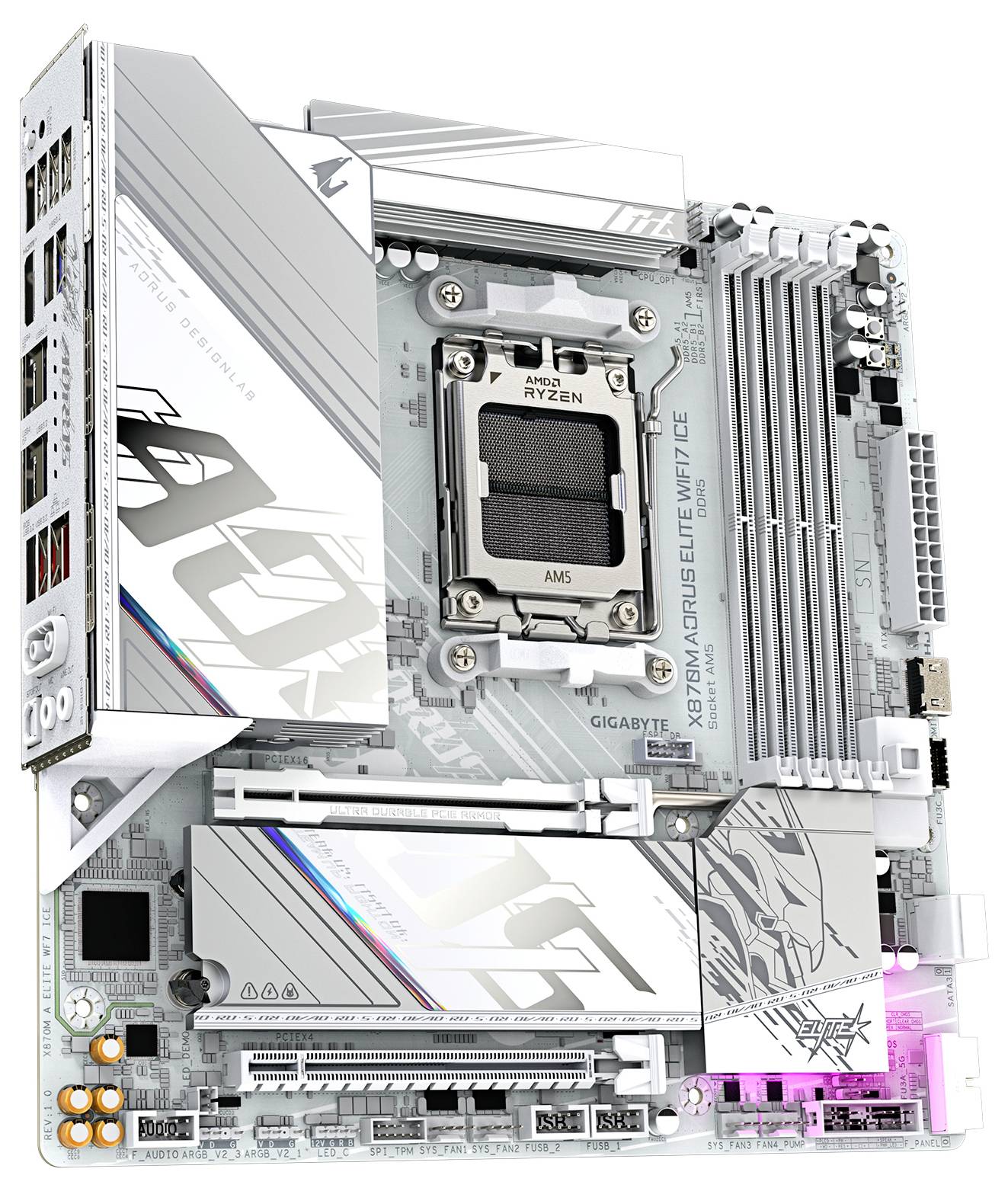 Gigabyte X870M A ELITE WF7 ICE AM5 Mainboard