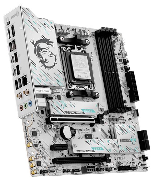 MSI B850M Gaming Plus WLAN-Mainboard, unterstützt Ryzen-Prozessoren, verfügt über PCIe 7, Lightning Gen5, KI-PC-bereit, mit Originalverpackung.