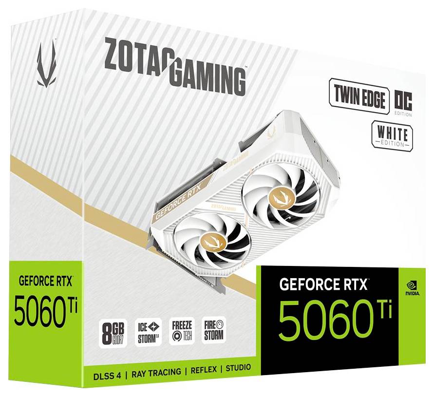 Zotac Grafikkarte RTX 5060 Ti GeForce RTX 5060 Ti 8GB GDDR7-RAM DisplayPort