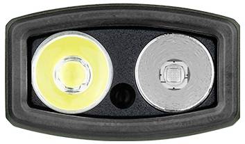 Eine runde, weiße Satellitenschüssel mit einem dezenten 