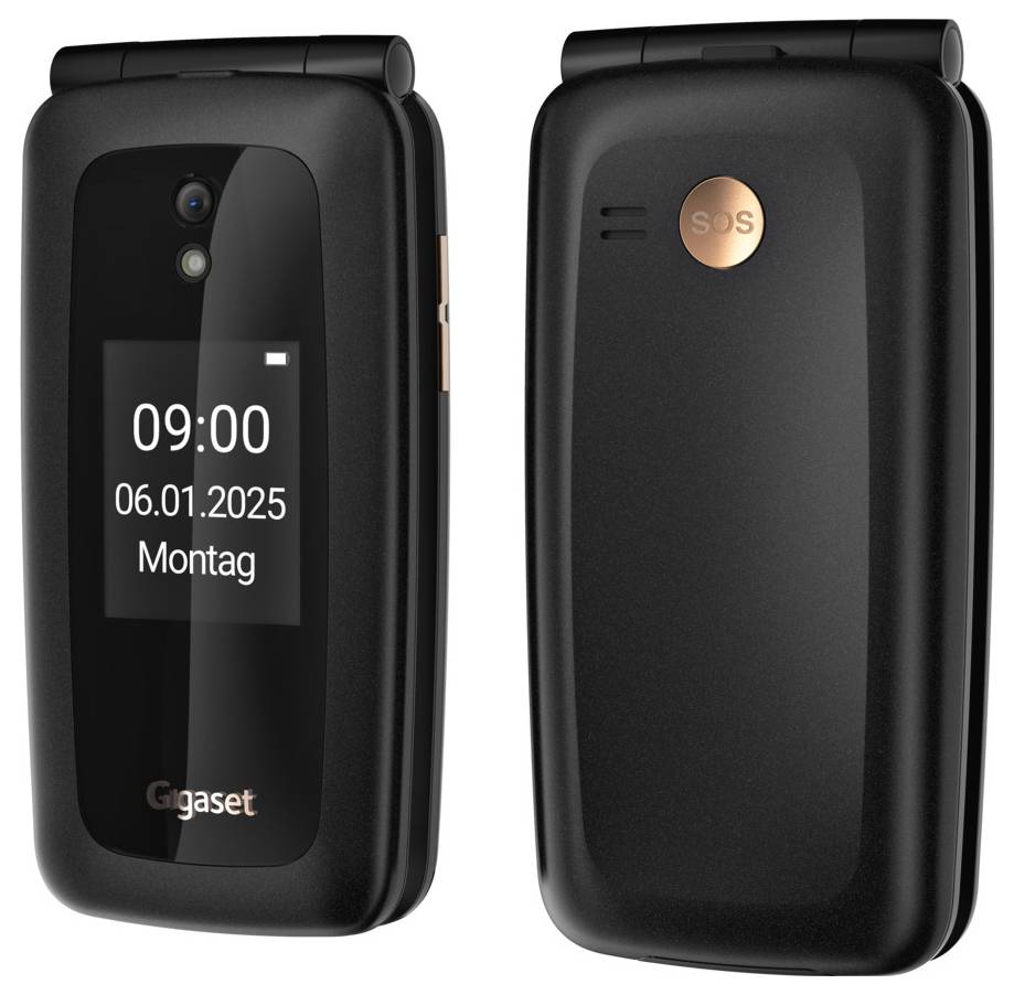 Gigaset GL795 Senioren-Klapp-Handy Schwarz