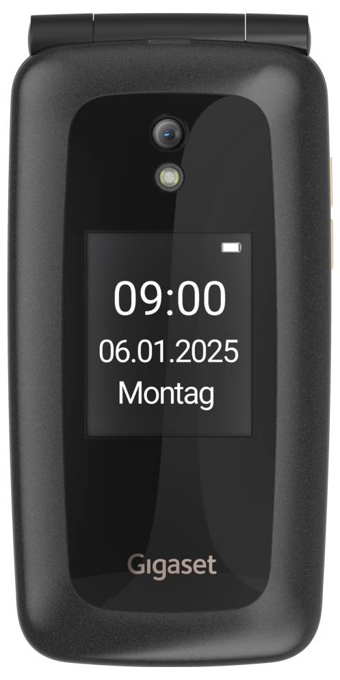 Klapptelefon mit Zeitanzeige „09:00