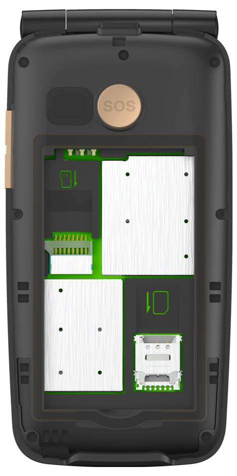 Gigaset GL795 Senioren-Klapp-Handy Schwarz