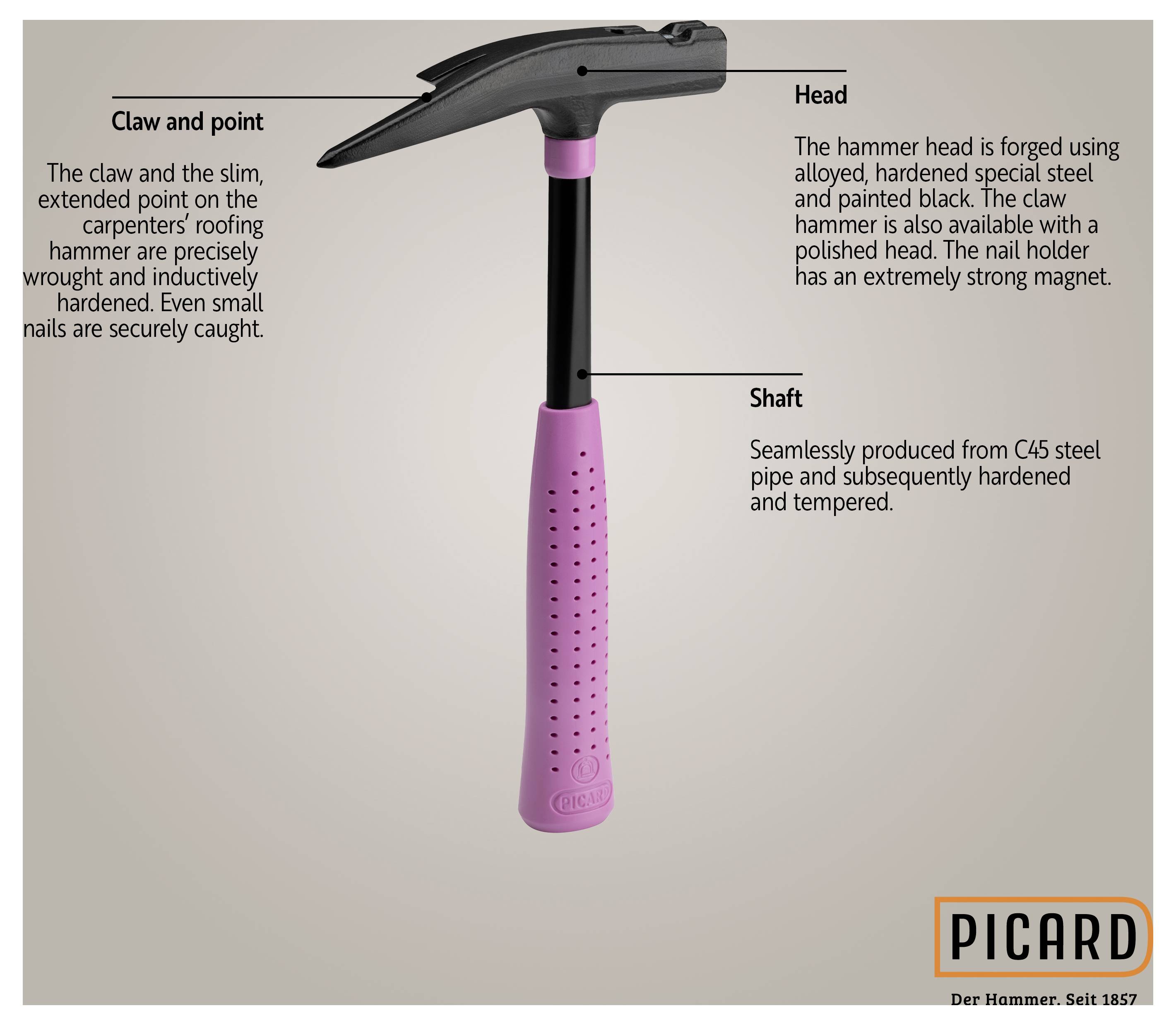 Picard 0062600 Latthammer 760g 320mm DIN 7239 1St.