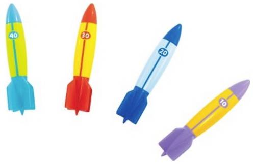 Intex Unterwasser Torpedos Spielzeug, Tauchspiel für Kinder, Dive Toys mit Punktwerten, Buntes Wasserspiel für Pool & Schwimmbad