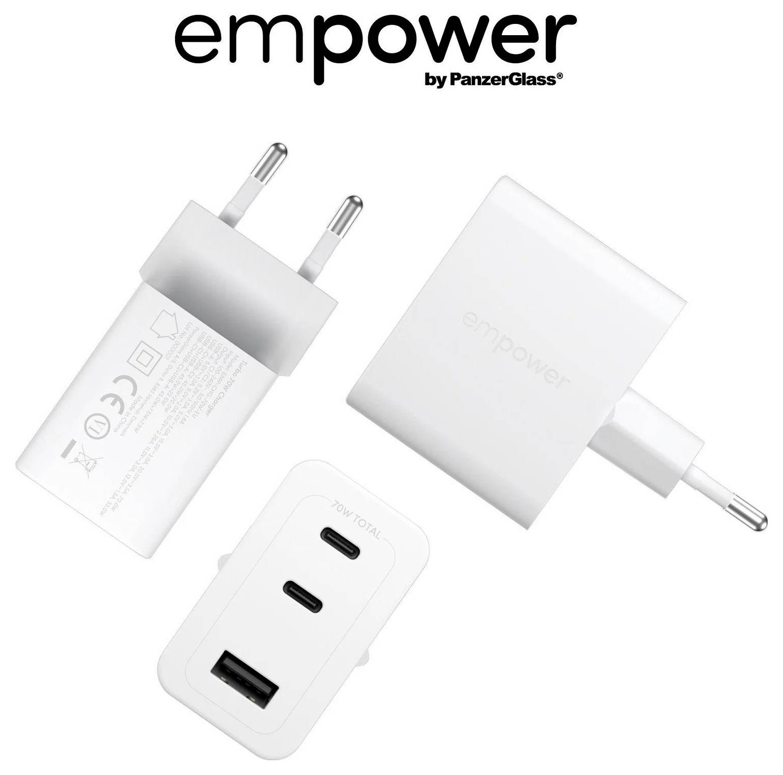PanzerGlass empower USB Ladegerät 70W Weiß