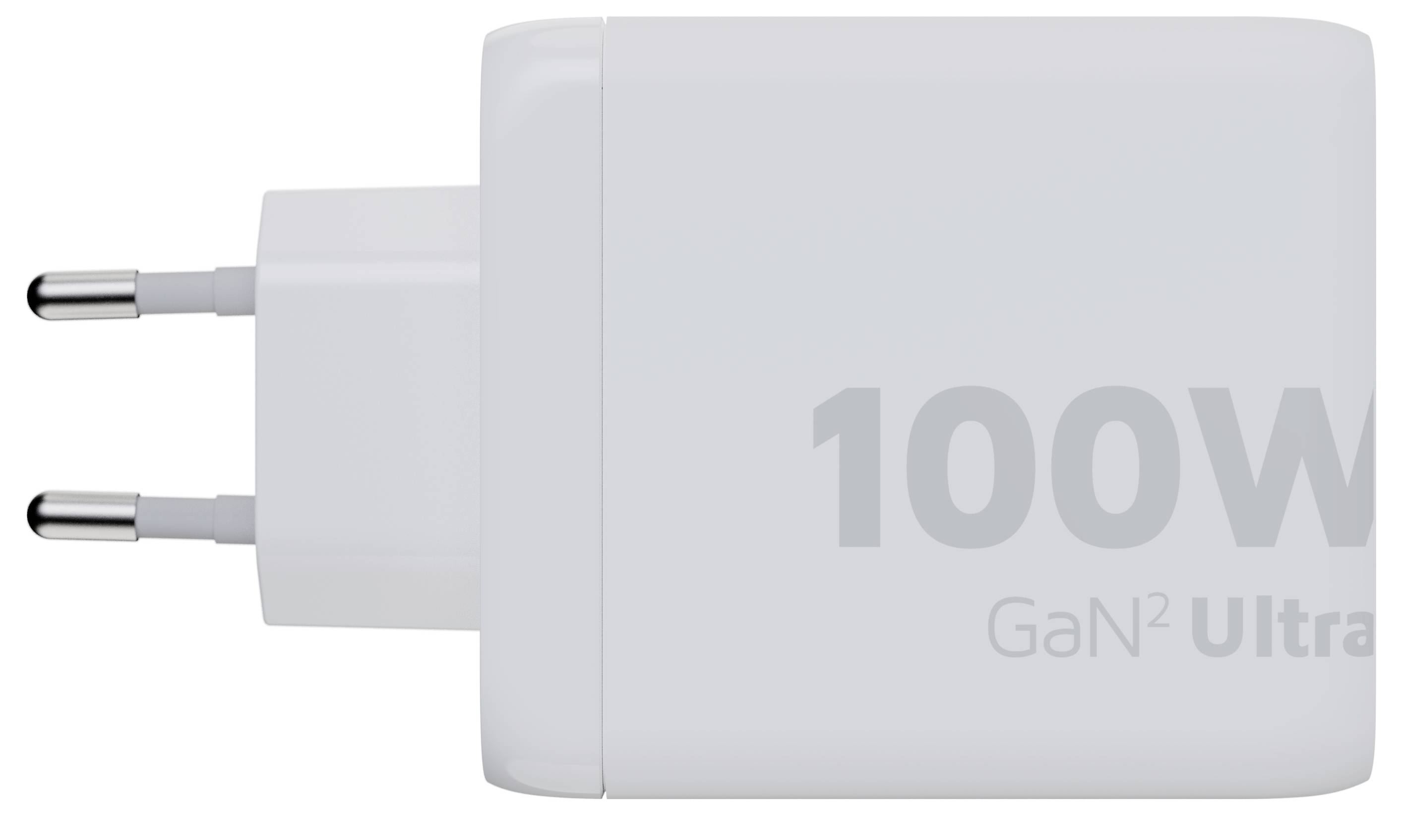Ein schwarzes magnetisches kabelloses Ladegerät mit klappbarem Ständer, mit einer kreisförmigen Ladefläche und USB-C-Anschluss an der Seite.