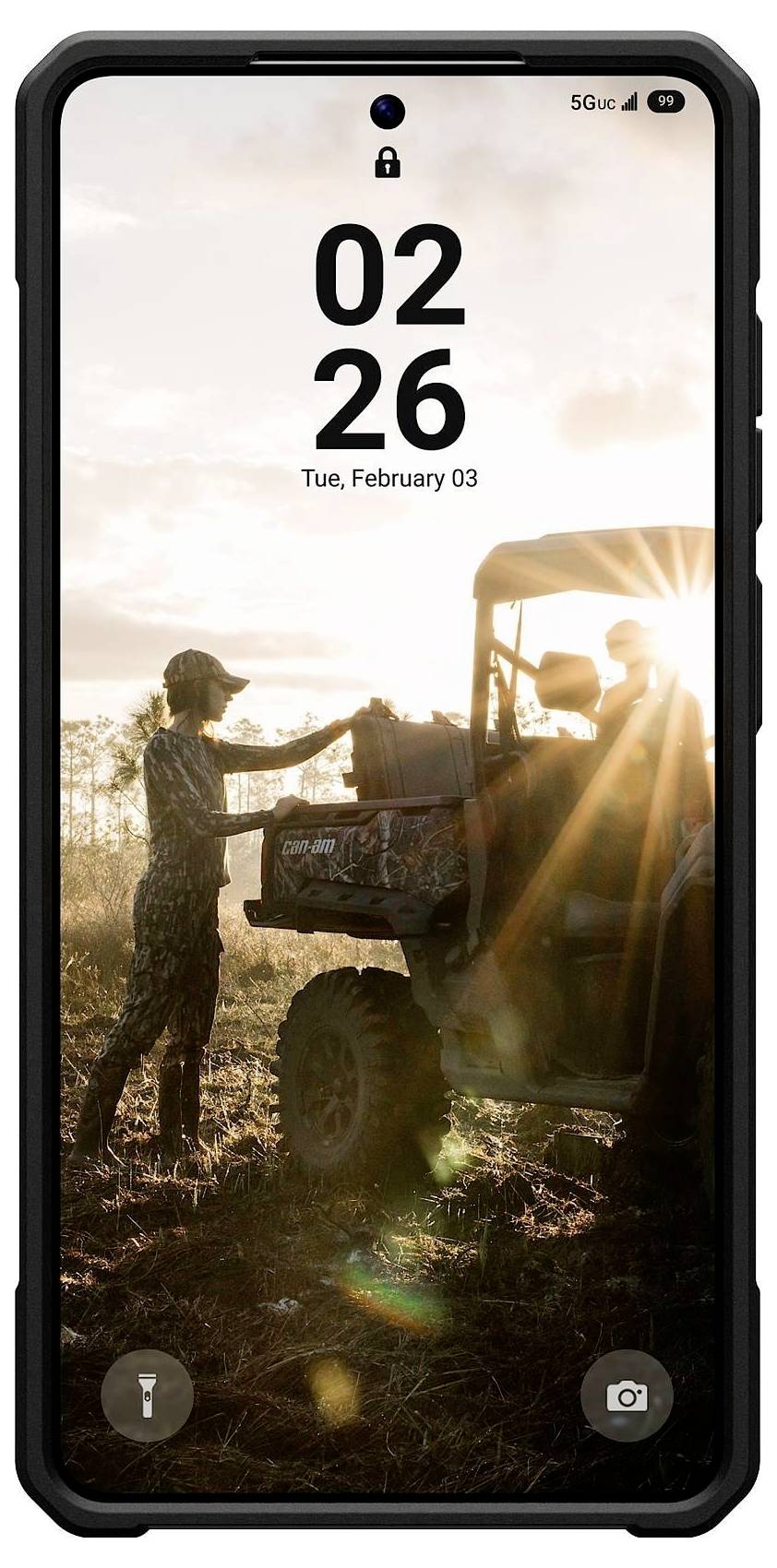 Robuste Handyhülle mit geometrischem Design, metallischen Akzenten und 