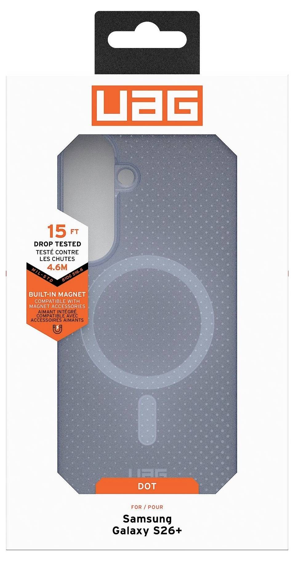 Ein Smartphone mit einer robusten, schützenden Hülle, von leicht schräg vorne fotografiert. Der Bildschirm ist ausgeschaltet.