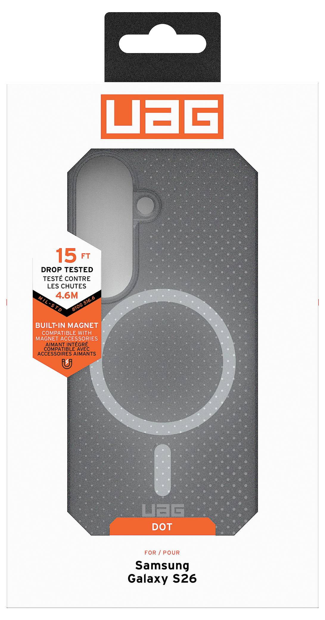 Urban Armor Gear Dot Case Samsung Galaxy S26 Asche MagSafe kompatibel, mit Magnet-Modul 214521113131