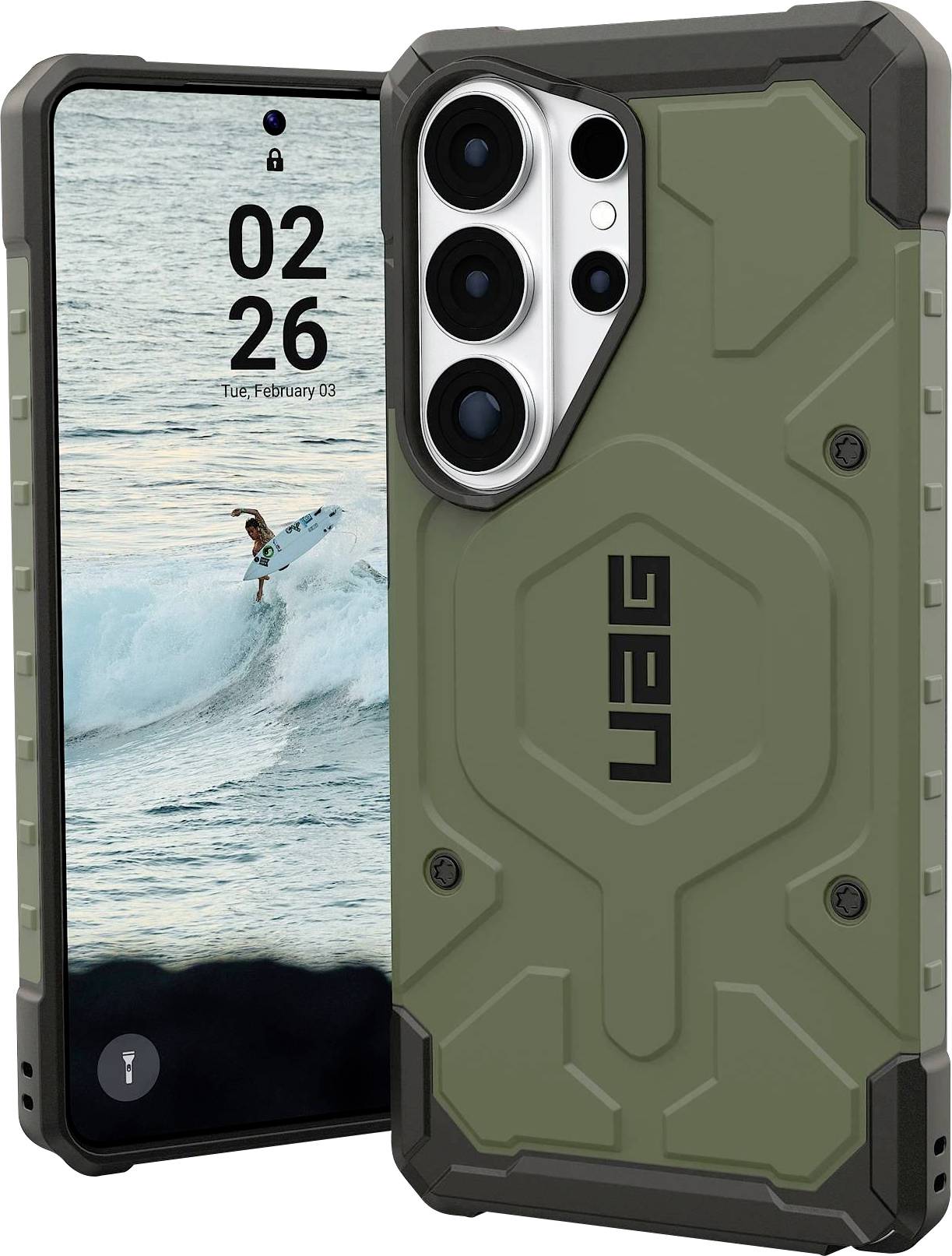 Urban Armor Gear Pathfinder Case Samsung Galaxy S26 Ultra Oliv MagSafe kompatibel, mit Magnet-Modul 214530117272