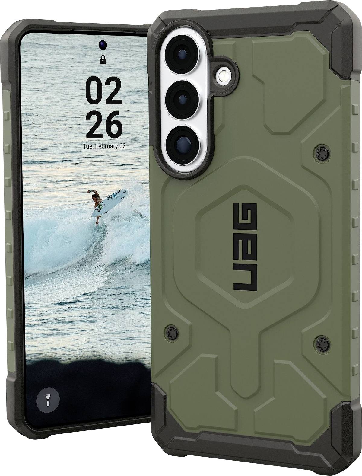 Urban Armor Gear Pathfinder Case Samsung Galaxy S26+ Oliv MagSafe kompatibel, mit Magnet-Modul 214531117272