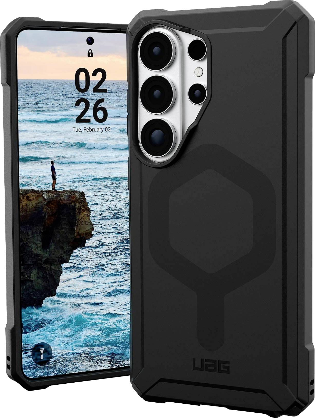 Urban Armor Gear Essential Case Samsung Galaxy S26 Ultra Schwarz MagSafe kompatibel, mit Magnet-Modul 214532114040