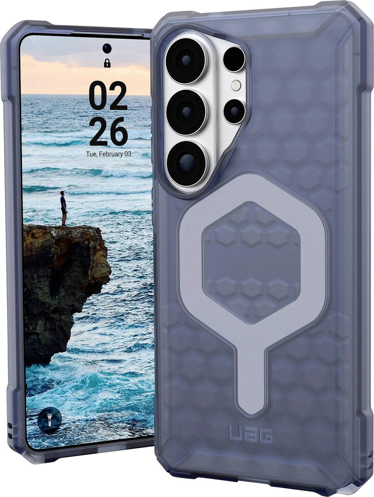 Urban Armor Gear Essential Case Samsung Galaxy S26 Ultra Blau MagSafe kompatibel, mit Magnet-Modul 214532114151