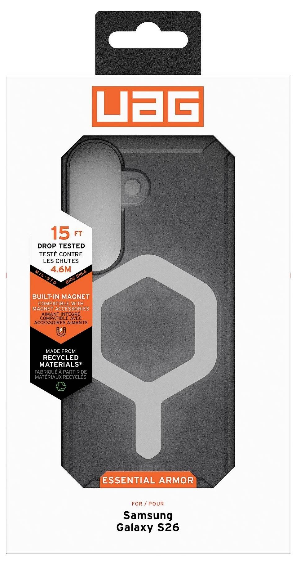 Urban Armor Gear Essential Case Samsung Galaxy S26 Asche MagSafe kompatibel, mit Magnet-Modul 214534113131