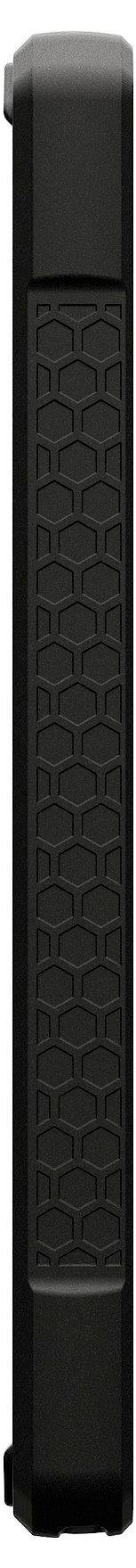 Ein schwarzes Computergehäuse mit Mesh-Oberseite, das auf der Frontplatte einen Power-Button, USB-Anschlüsse und Audio-Buchsen aufweist.