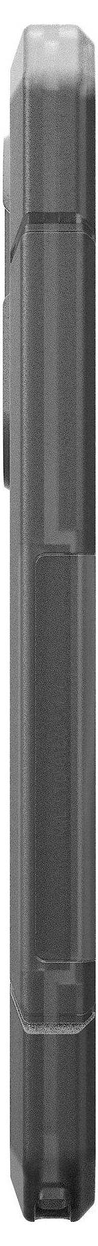 Das Bild zeigt einen senkrecht angeordneten, schwarzen Marker, der von der Seite betrachtet wird und seine längliche, rechteckige Form sowie die Kappe hervorhebt.