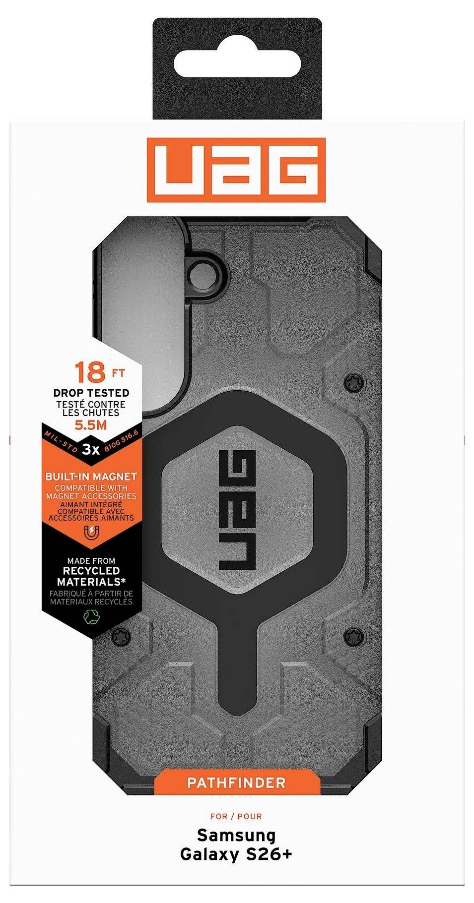 Urban Armor Gear Pathfinder Case Samsung Galaxy S26+ Asche MagSafe kompatibel, mit Magnet-Modul 214527113140