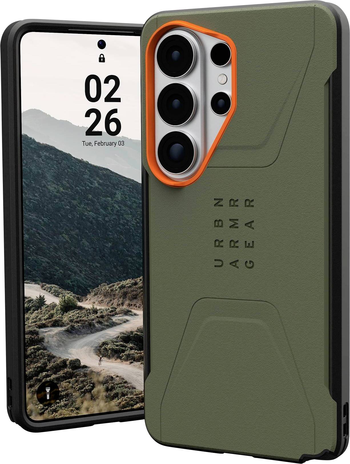 Urban Armor Gear Civilian LT Case Samsung Galaxy S26 Oliv MagSafe kompatibel, mit Magnet-Modul 214535117297