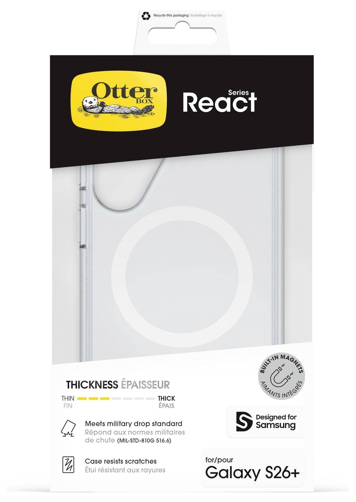 Otterbox React Case Samsung Galaxy S26+ Durchsichtig MagSafe kompatibel, mit Magnet-Modul 77-99942