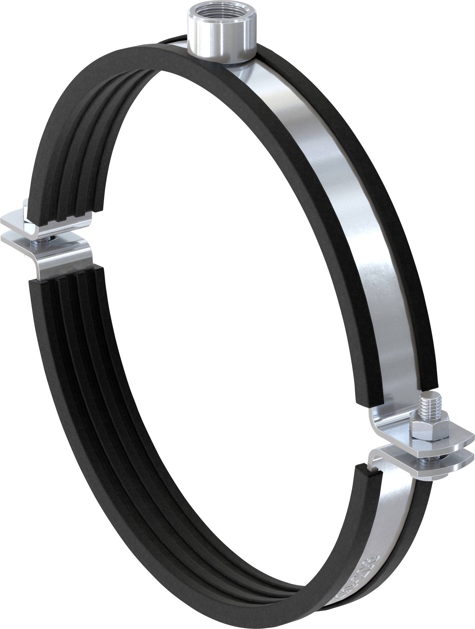 Ein Metallgewindestab mit einem gleichmäßigen Spulenmuster entlang seiner Länge, der zum Befestigen oder zur Strukturunterstützung verwendet wird.